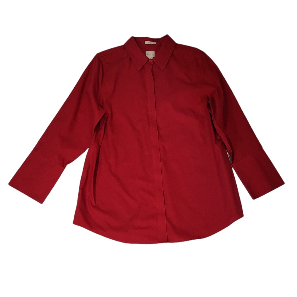 Chico's Maroon Shirt Size 2